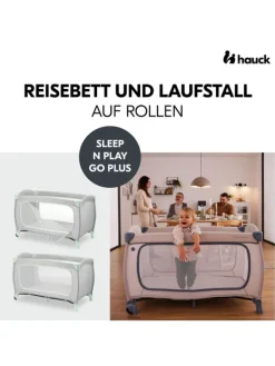 Reisebett Sleep N Play Go Plus (mit Rollen in grau
