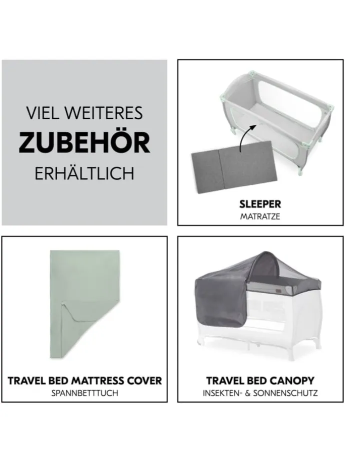 Reisebett Sleep N Play Go Plus (mit Rollen in grau