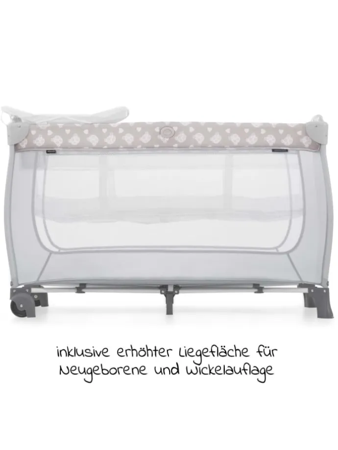 Reisebett Sleep'n Play Center mit Wickelauflage, in beige,grau