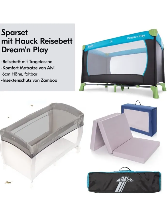 Reisebett Sparset - Dream N Play inkl. Alvi in blau