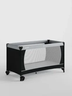Reisebett 60x120 cm - fold & go - mit Matratze SleepPlus, schwarz/grau