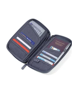 Reisedokumente-Etui in Grau - (B)24,3 x (H)13,3 x (T)2,2 cm