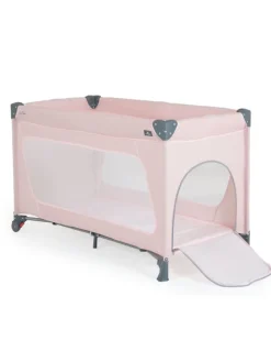 Reiselaufstall One Touch Räder in rosa