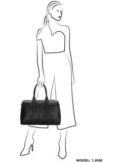 Reisetasche in Schwarz - (B)45 x (H)24 x (T)23 cm
