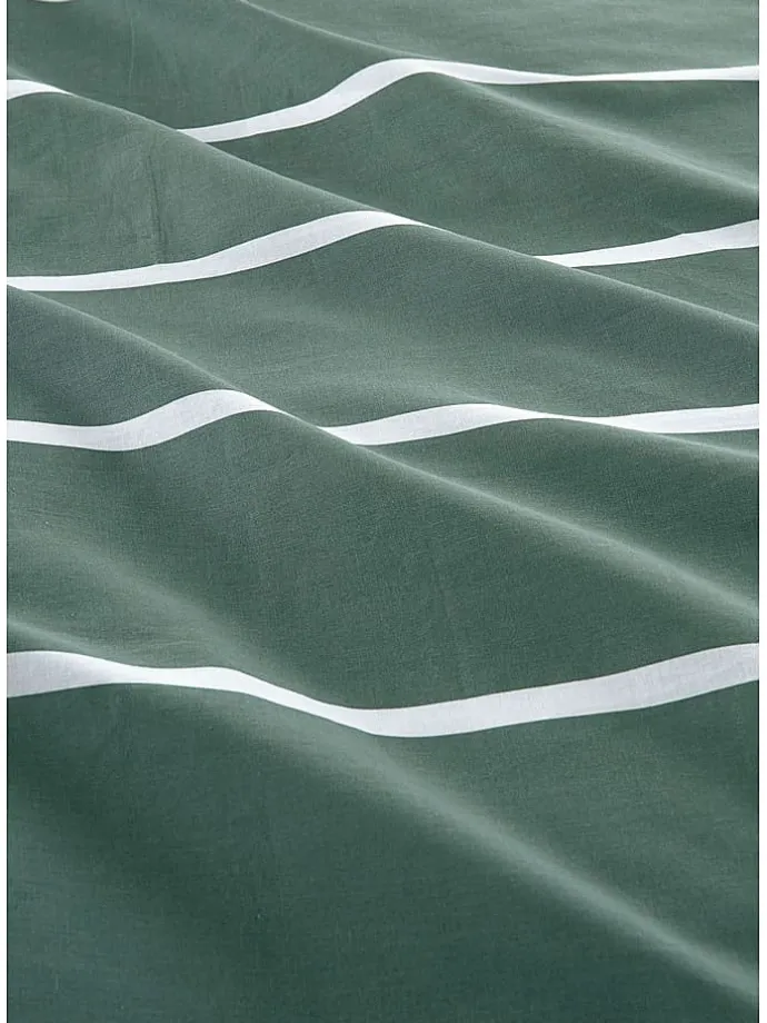 Renforcé-Bettwäsche-Set in Grün - (L)220 x (B)155 cm