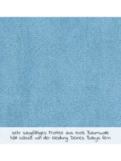 Riesen-Klettlätzchen 30 x 45 cm - Stickerei in blau,motiv