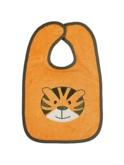 Riesen-Klettlätzchen 30 x 45 cm - Stickerei in orange,motiv