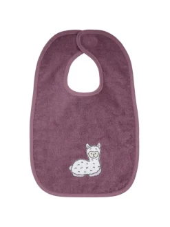 Riesen-Klettlätzchen 30 x 45 cm - Stickerei in lila,rosa,motiv
