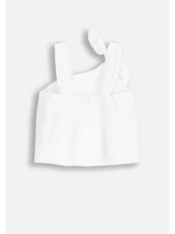 Ärmellose Bluse in weiß