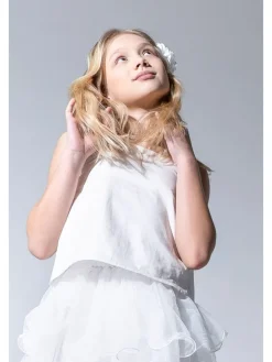 Ärmellose Bluse in weiß