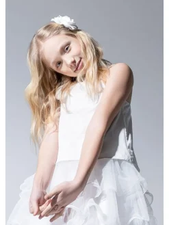 Ärmellose Bluse in weiß