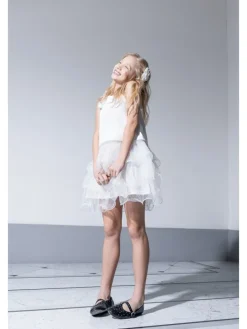 Ärmellose Bluse in weiß