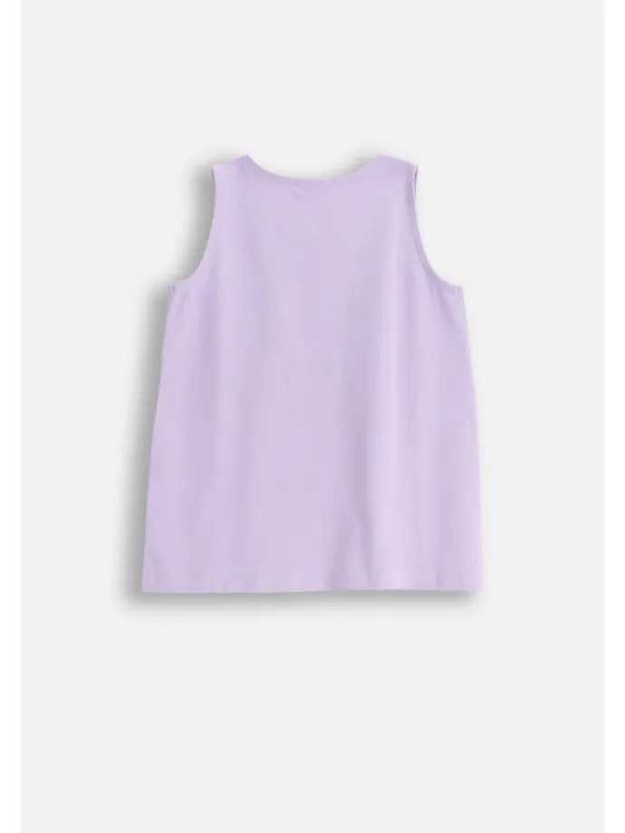 Ärmelloses T-Shirt in violett
