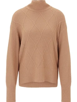 Rollkragenpullover in Camel