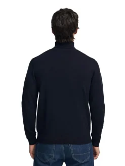 Rollkragenpullover in Dunkelblau