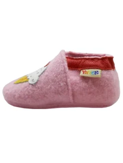 Rosa Woll-Krabbelschuhe 