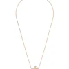 Rosévergold. Halskette mit Schmuckelement - (L)38 cm