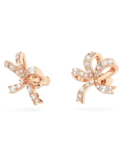 Rosévergold. Ohrstecker mit Kristallen