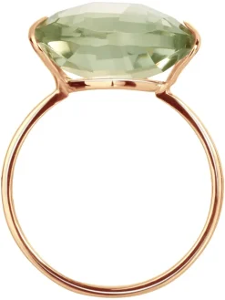 Rosévergold. Ring mit Edelstein