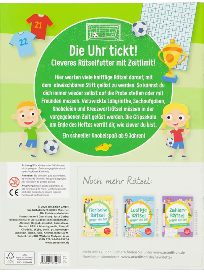 Rätselbuch "Fußball-Rätsel gegen die Zeit"