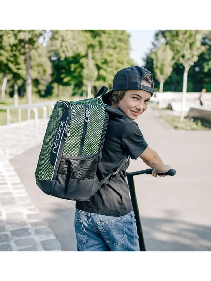 Rucksack "Flow" in Grün - (B)28 x (H)42,5 x (T)18 cm