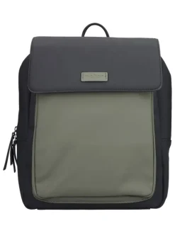 Rucksack in Khaki/ Schwarz - (L)35 x (B)30 x (H)11 cm