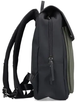 Rucksack in Khaki/ Schwarz - (L)35 x (B)30 x (H)11 cm