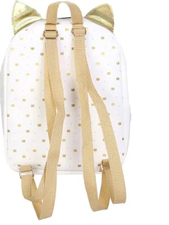 Rucksack in Weiß/ Gold - (B)22 x (H)28 x (T)15 cm
