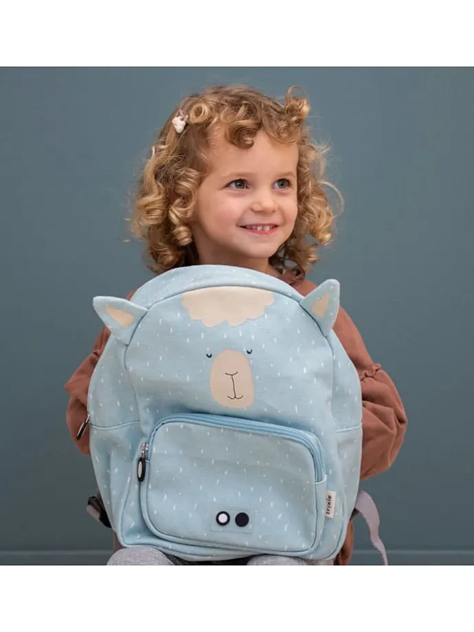 Rucksack "Mr. Alpaca" in Hellblau - (L)23 cm - (B)13 cm - (H)31 cm