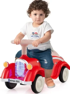 Rutschauto mit Lenkrad in Rot