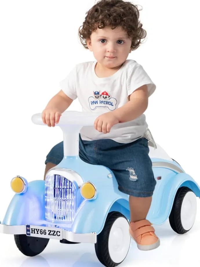 Rutschauto mit Lenkrad in Blau