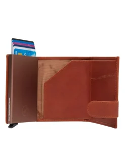 Sabana Geldbörse RFID Schutz Leder 7.5 cm in steel green