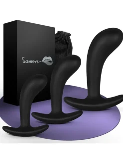 Samore Analplug-Set in schwarz