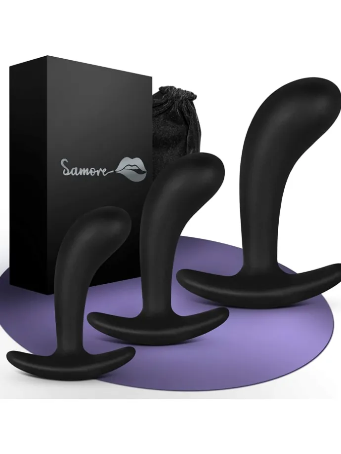 Samore Analplug-Set in schwarz