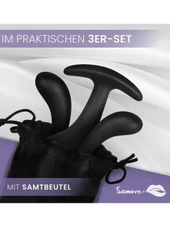Samore Analplug-Set in schwarz