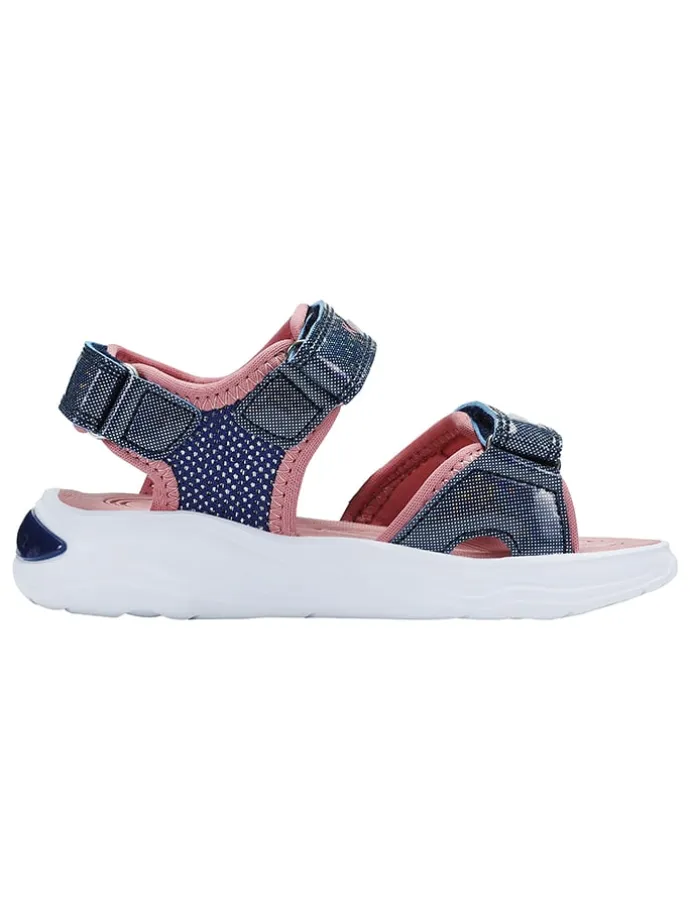 Sandalen in Dunkelblau/ Rosa