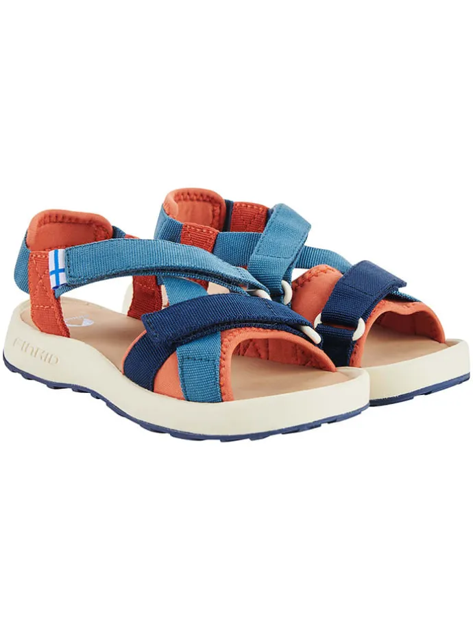 Sandalen "Surffi" in Blau/ Orange