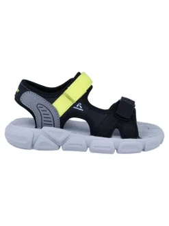 Sandalen "Terry" in Schwarz/ Gelb