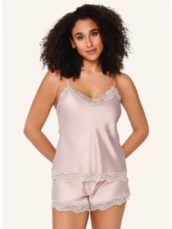 satin top & short DAILY in Shadow grey