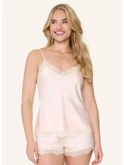 satin top & short DAILY in Apricot