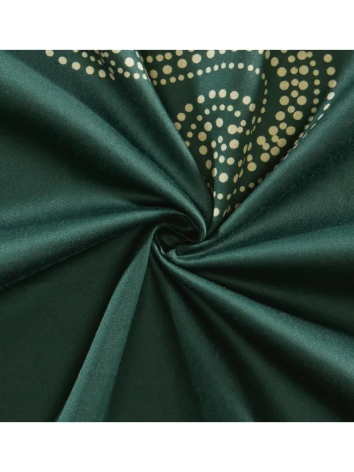 Satin Wendebettwäsche in grün