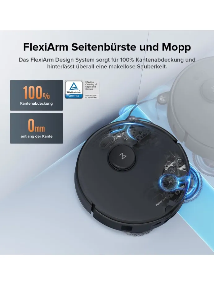 Saugroboter Qrevo Edge S5A in Weiß, 18500Pa, Dual Anti-Tangle-System
