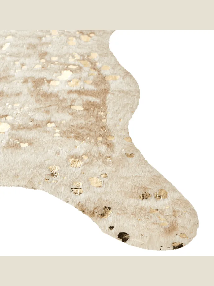 Schaffell BOGONG in Beige/Gold - (W) 130 x (H) 1 x (L) 170 cm