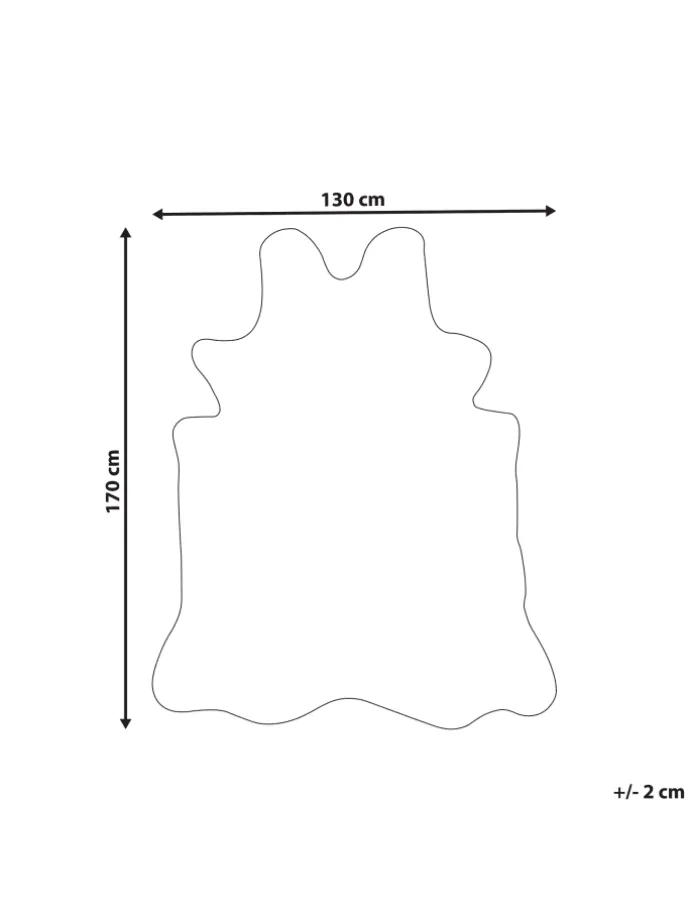 Schaffell KNOLL in Braun/Beige - (W) 130 x (L) 170 cm