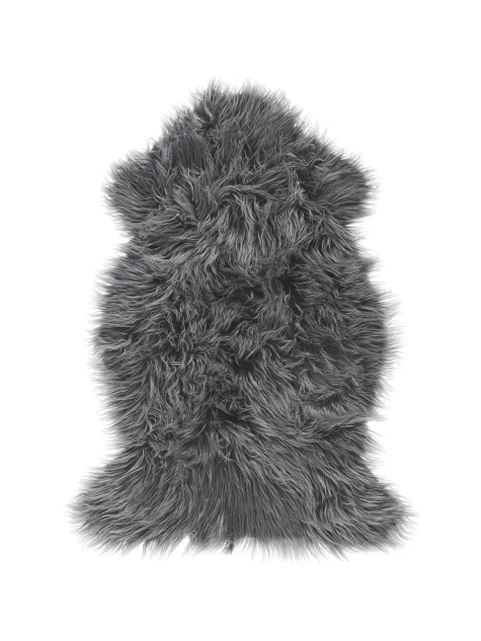 Schaffell MUNGO in Grau - (W) 63 x (H) 3 x (L) 95 cm