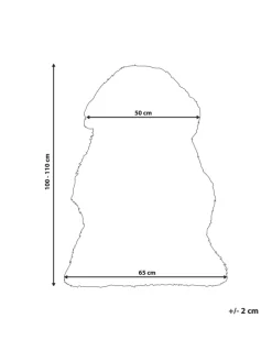 Schaffell ULURU in Schwarz - (W) 65 x (H) 8 x (L) 100 cm