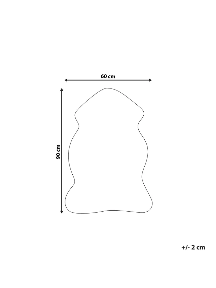 Schaffell UNDARA in Grau - (W) 60 x (H) 1 x (L) 90 cm