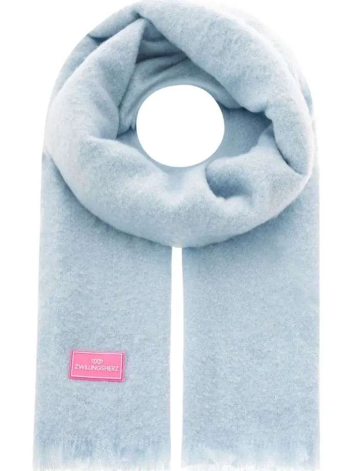 Schal "Flauschig" in Hellblau - (L)180 x (B)60 cm