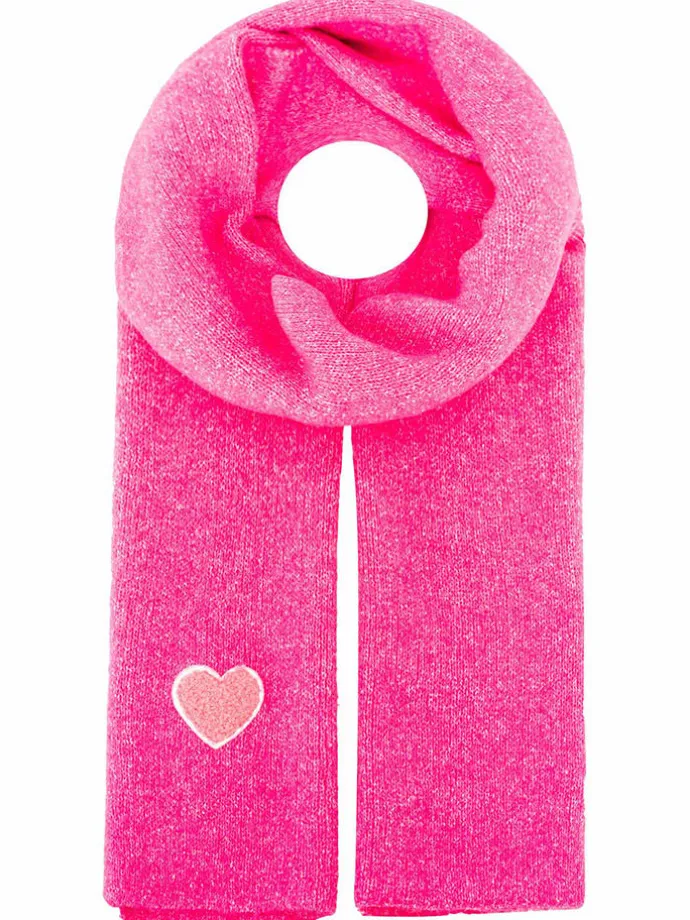 Schal "Herz" in Pink - (L)35 x (B)48 cm