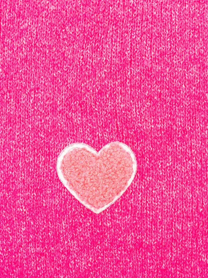 Schal "Herz" in Pink - (L)35 x (B)48 cm